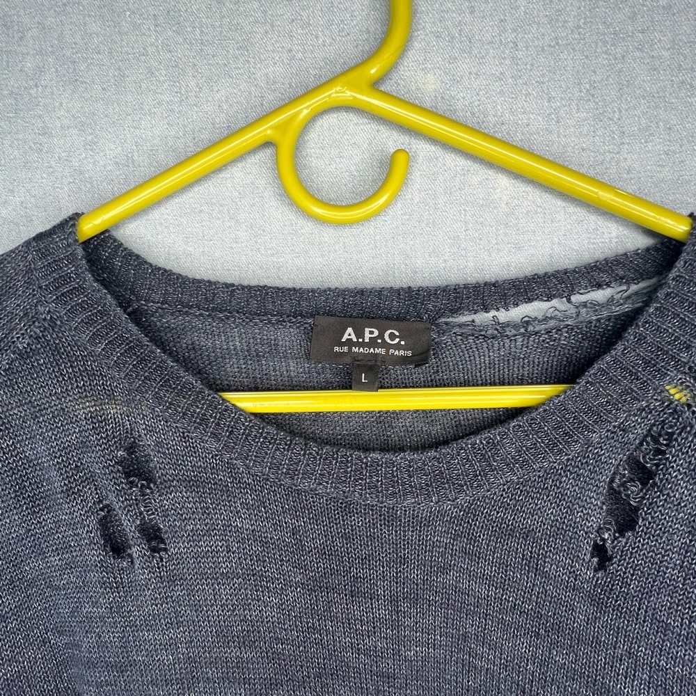 Distressed A.P.C Sweater - Picture 5 of 6